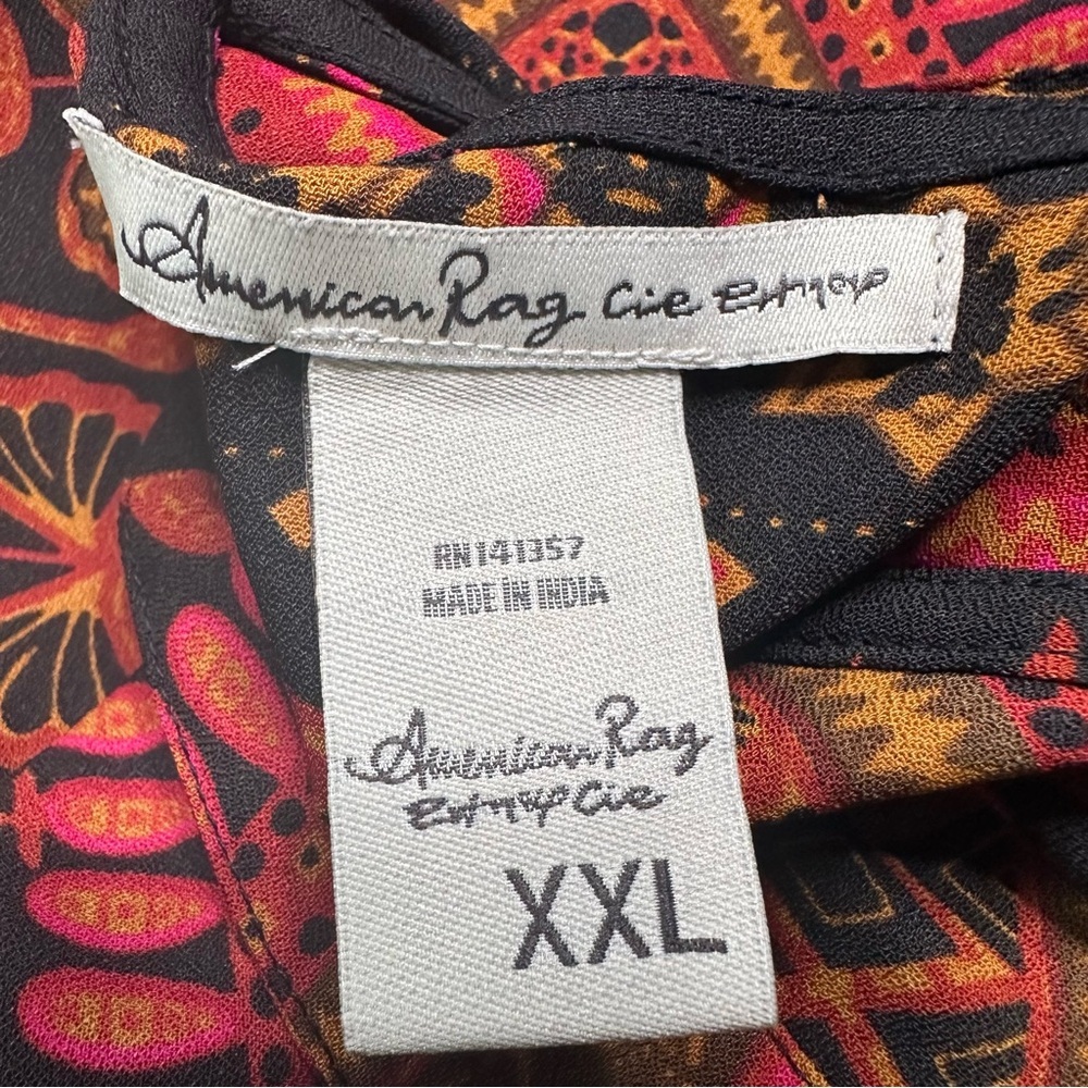 American Rag Black, Red, Yellow Sleeveless Dress Size XXL - Picture 8 of 9